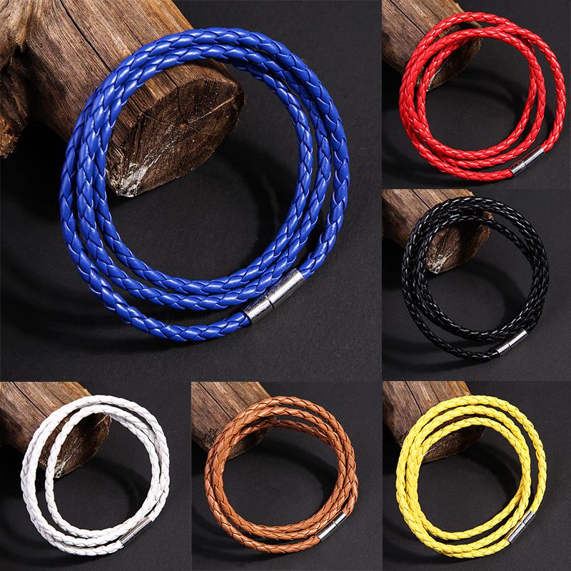 

Браслет унисекс с пряжкой ручной работы, мужской многослойный женский плетеный кожаный браслет, цельный браслет ручной работы