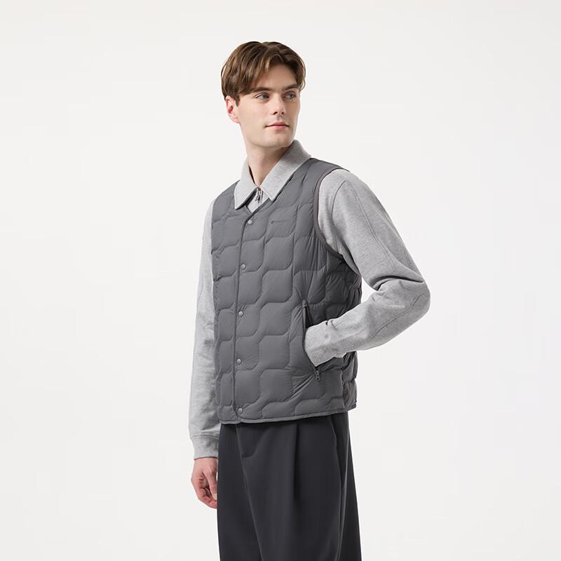 Tanboer Men's Short Collarless Down Vest