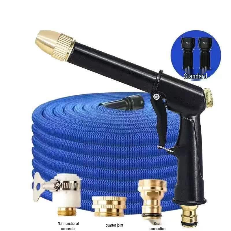 

Telescopic High-Pressure Car Wash Hose with Metal Nozzle