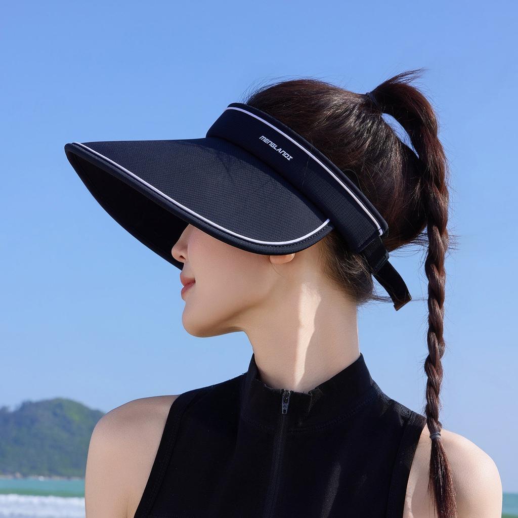 Women's Summer Foldable Hat With Open Top,, Wide Brim Cycling 2026 New