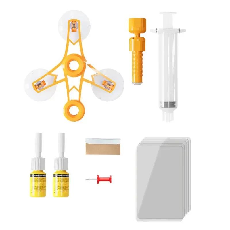 Windshield Repair Kit Quick Fix Car Cracked Glass Windscreen Resin Sealer DIY Auto Window Screen Polishing Scratch Crack Restore