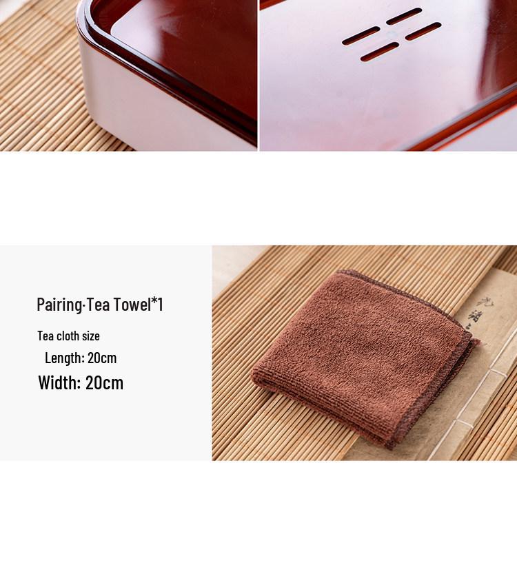 Portable Ceramic Kung Fu Travel Tea Set with Tray and Case