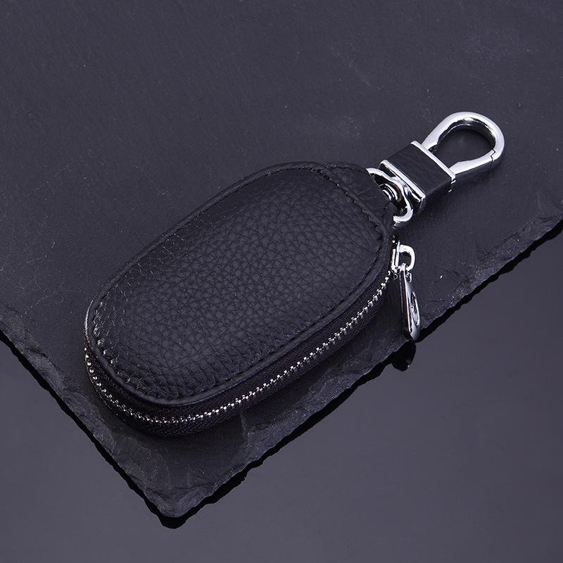 Car Key Bag General protection Leather Cover Layer Cowhide Simple with Key Position Special Anti-drop Hardware Buckle 1