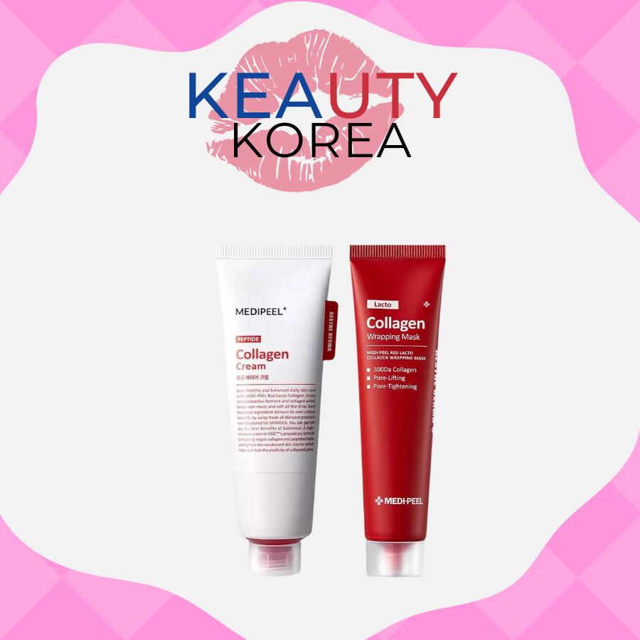 Medi-Peel Red Lacto Collagen Pore Barrier Cream 80ml + Collagen Wrapping Mask 70ml