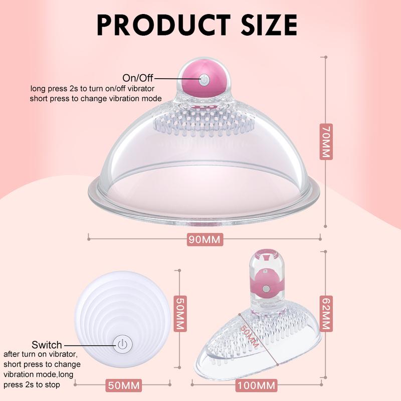 Breast Enlargement Stimulation Nipple Vagina Clitoris Sucker For Women Clit Vibrator Vacuum Pump Cover Adult Masturbator Sex Toy