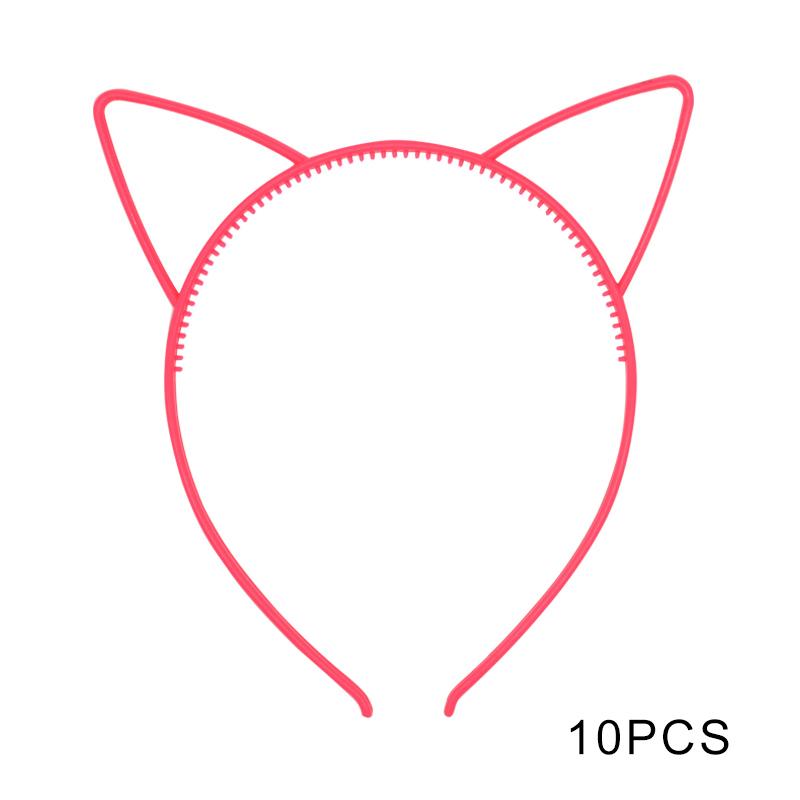 5pcs 10pcs Best selling cat ears headband bezel girl hair accessories hairbands plastic party props headwear children's jewelry