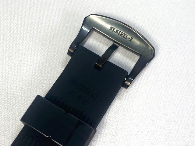 R028011M0 SEIKO Prospex 20mm Silicone Band Black and Via (for SBDC095/ 6R35-00D0 Others) (Ships Nekoposu)