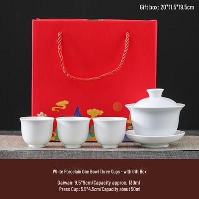 Cha Xun Mutton Fat Jade White Porcelain Kung Fu Tea Set