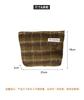 Ins Korean Plaid Retro Makeup Bag for Women Clutch Bag Large Capacity Woolen Cosmetic Bags Makeup Pouch Coin Purse Key Phone Bag