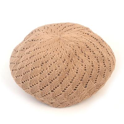 Universelle Chemie Welle Beige Strick Baskenmütze Baskenmütze