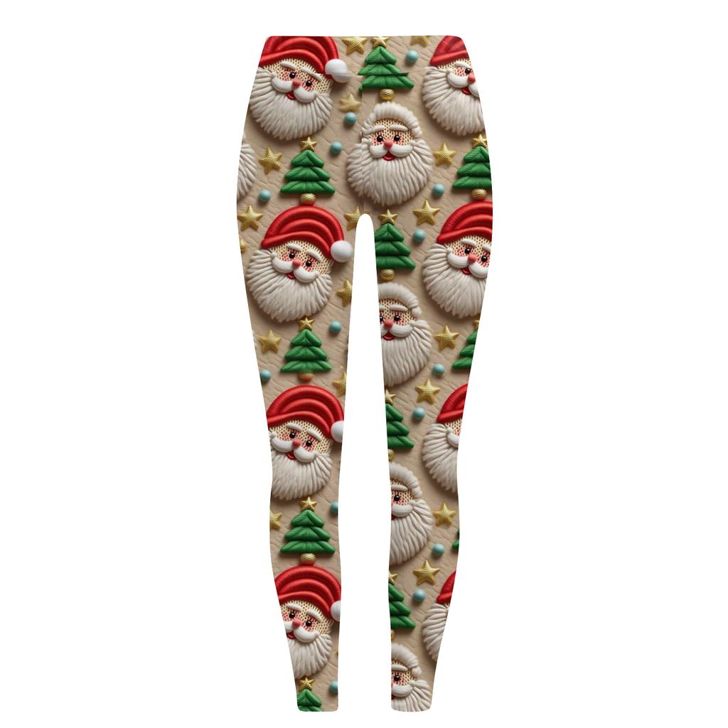 Women's Casual Fashion Outdoor Halloween Printed Slim Elastic Yoga Pants Cropped Pants