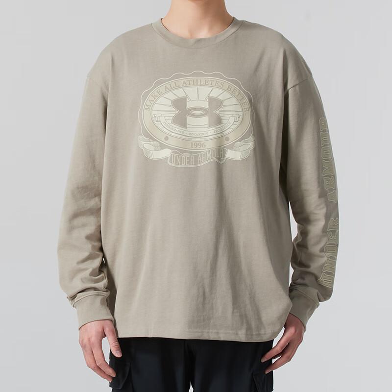 Under Armour Comfortable Outdoor Fitness Running Training Casual Hoodie Men hoodies Khaki 1390251-203