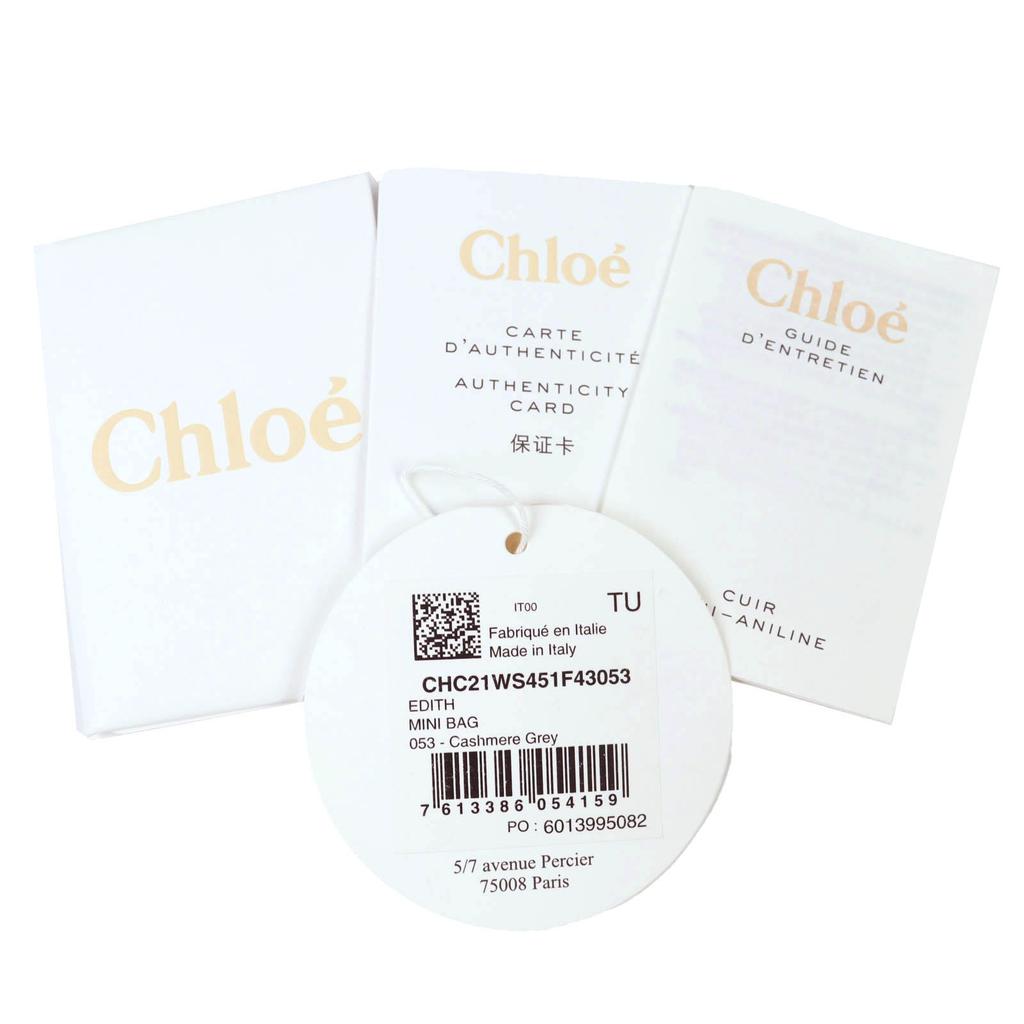 Excellent Chloe Shoulder Bag EDITH MINI BAG 2WAY handbag gray CHC21WS451F43053 Used