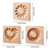 2/3PCS Christmas Wooden Cookie Molds Wooden Cookie Biscuit Molds Carved Wooden Biscuit Cutter for Kitchen DIY Decorating Tool