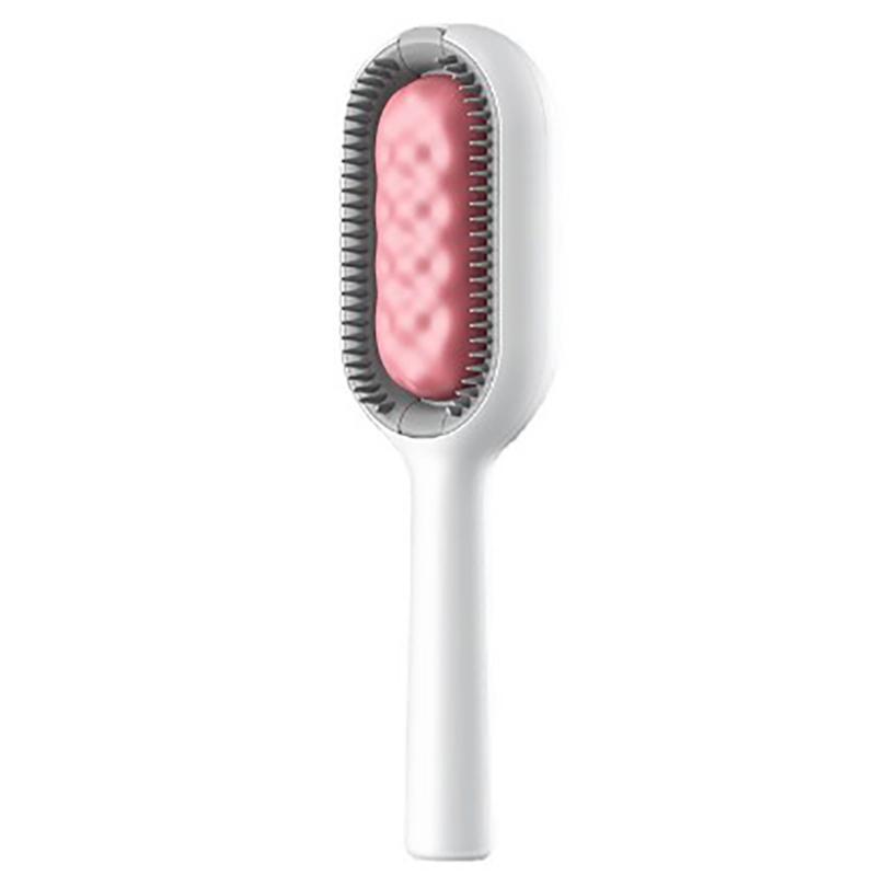 

Массажная расческа для удаления колтунов у домашних животных с закругленными зубцами, многофункциональная, для удаления шерсти у кошек, короткая Long Haired Comb Pink (No Wet Wipes)