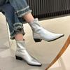 Sharp Pointed Short Boots for Women's New 2025 Autumn and Winter Women's Boots Thick Heel Boots Casual Women's Footwear