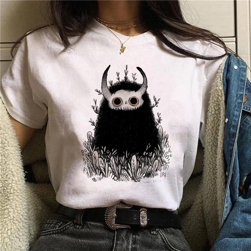 Retro Harajuku 2023 Damkläder Dam T-shirt Mönster T-shirt Damtopp Tecknad Rolig T-shirt Kortärmad Tecknad Prin