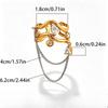 European and American Fashion Ring, Wave Chain, Fringed Open Ring, Water Drop, Niche Design Jewelry