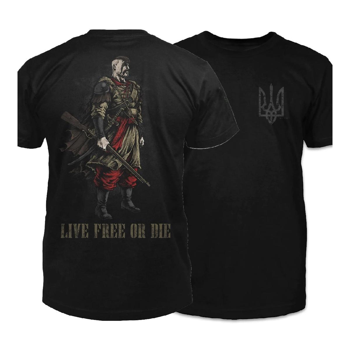 Live Free or Die. Ukraine Legendary Cossack Christian Warriors T-Shirt S