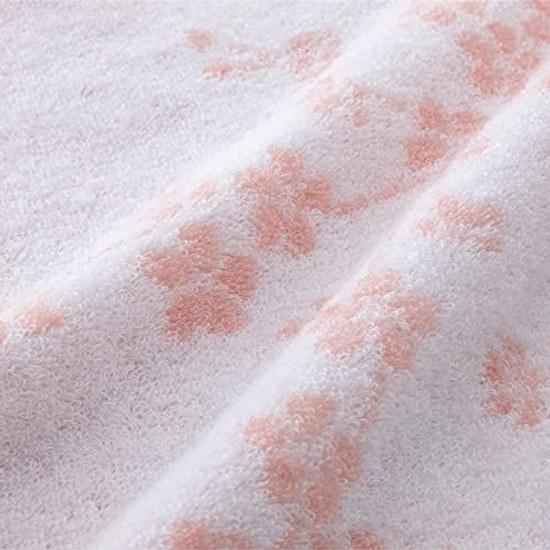 Imabari Towel Kinsei Sakura Pattern Woven Set Gift 2 Pieces Face 1 (3475cm) Wash (3434cm) Dyed Made Japan