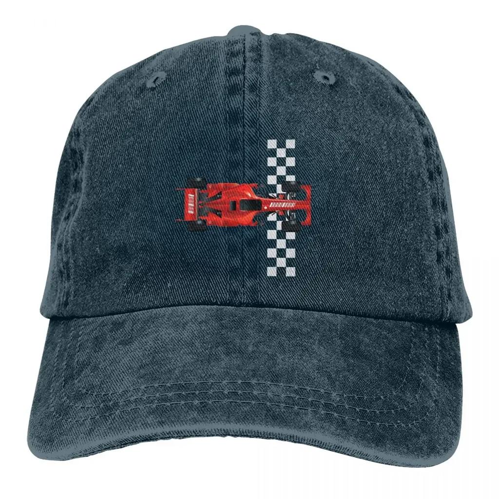Summer Cap Sun Visor Red Finish Hip Hop Caps F1 Car Race Cowboy Hat Peaked Trucker Dad Hats
