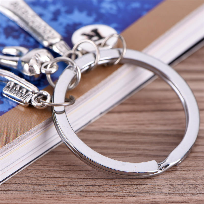 Dentist Key Ring Toothpaste Tooth Toothbrush Dental Hygienist Initial Key Chain