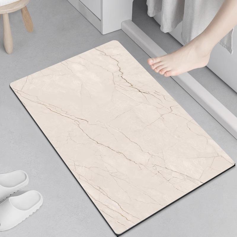 Zachte diatomeeënaarde absorberende mat, vloermat, voetmat, badkamer badkamerdeur antislip keuken vuilafstotend en schrobbaar 50x80cm19.7x31.5in