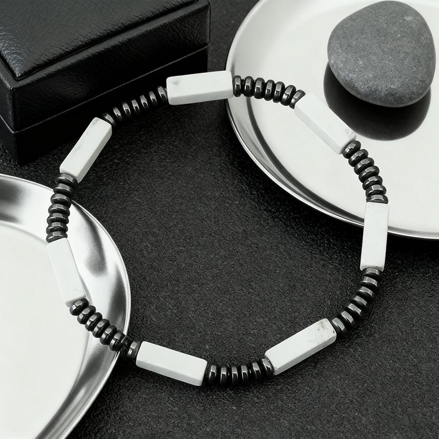 Unique Irregular Stone Beaded Bracelet Unisex Natural Tiger Eyes Amazon Hematite Healing Braslet Premium Leisure Couple Jewelry