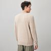 Men's Textured 100% Cashmere Crew Neck Sweater