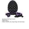 3D Printed Dragon Egg Figurine Movable Joints Luminous Loong Figure Fidget Toy Dragon Egg with Articulated Dragon Inside Decoration Ornament