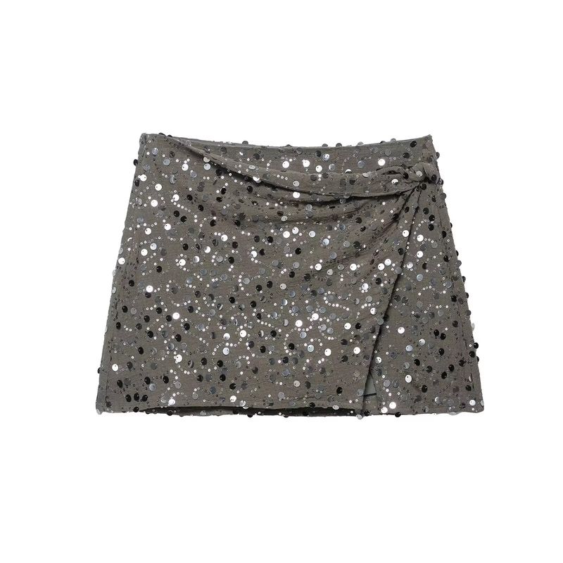 Araltay New Arrival Fashion Style Women's Clothing Fashion All-Match Minimalist Beads Decoration Double Breasted Mini Skirt 7969226