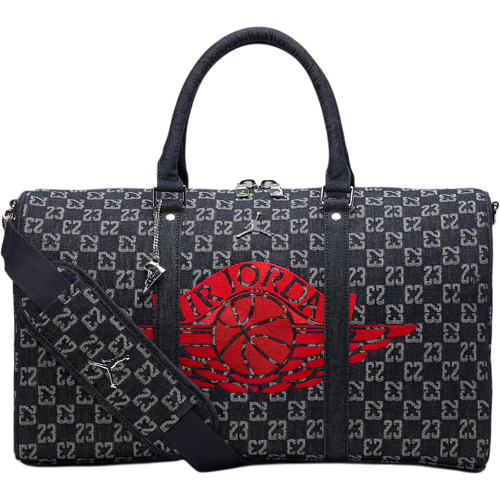 Jordan Monogram 25L Logo Embroidered Print Travel Bag Unisex Travel Bag Indigo IW1552-455 Indigo