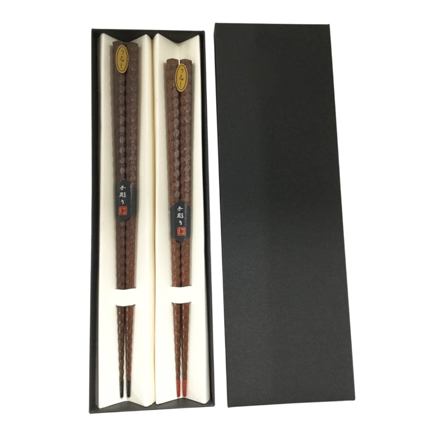 Nakano Lacquered Set of Gift Natural Genuine 23cm x Hexagonal Wood Comfortable in the Made in Japan Chopsticks, 2, Couple s Chopsticks, Set, Wood,