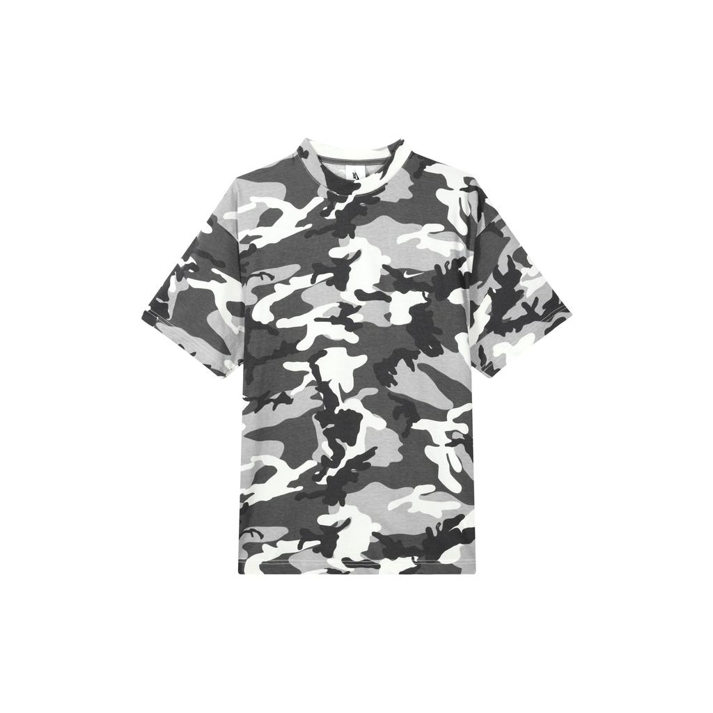 Nike Embroidered Camo Print Short Sleeve T-Shirt Men Tops Light-Grey DN1261-133