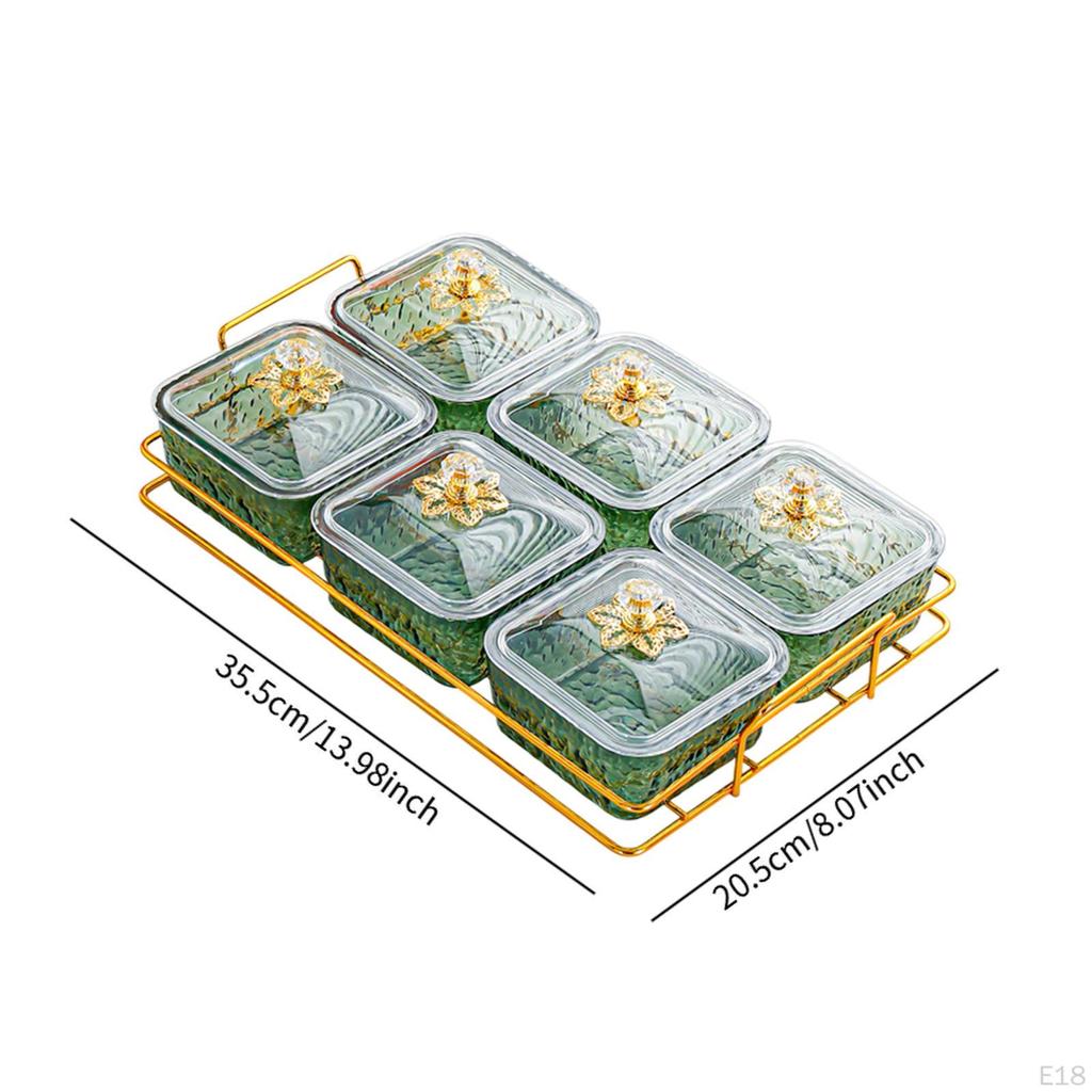 Candy Nut Serving Container,Divided Snack Bowls Multipurpose Decorative Dried Fruit Tray