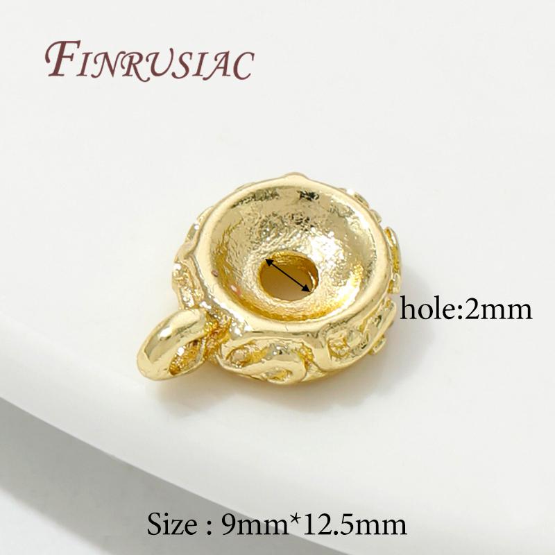 18K Real Gold Plated Spacer Beads Pendants Charms Clasps Bails For Pendant DIY Jewelry Making Supplies