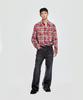 Emtideobeulyu String Detail Vintage Check Shacket