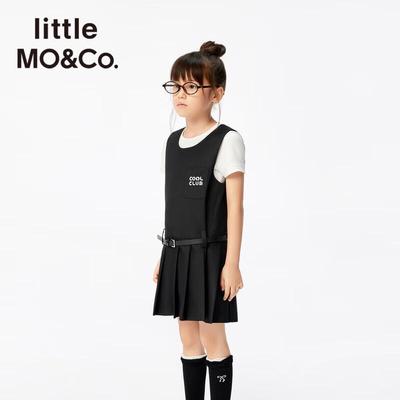 Little MO&Co. Girls' 5A Antibacterial Sun-Protective Sleeveless Pleated Dress