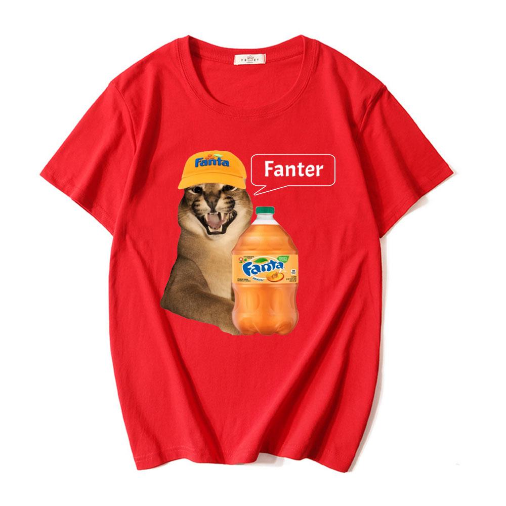 Demotivational Big Floppa Cat Meme Fanter Tshirt for Unisex Women Funny Cotton Short Sleeve Tshirts 2023 Cartoon Oversized T Shirt S