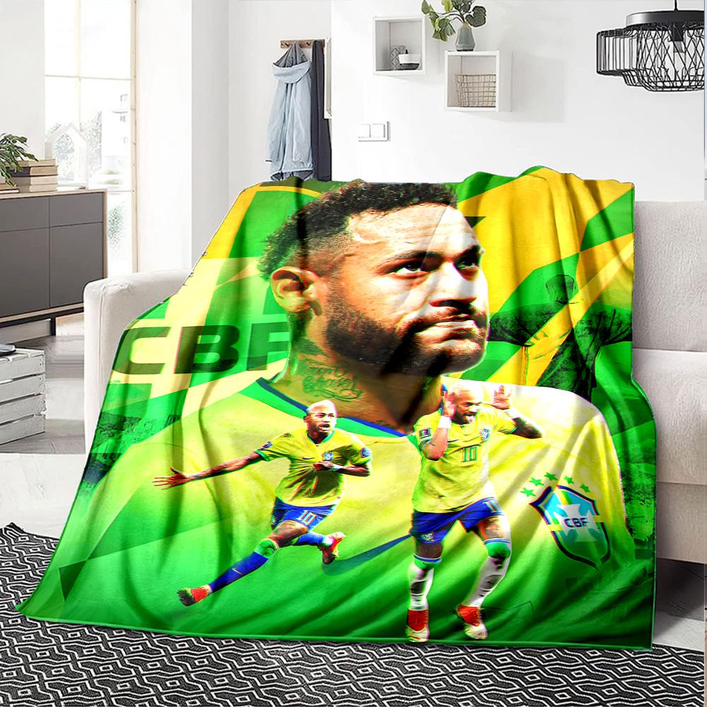 Brazilian Football Celebration Blanket Soft Cozy Great For Picnics Office Seaside Four Seasons Universal Modern Style Birthday Christmas Gift Blanket