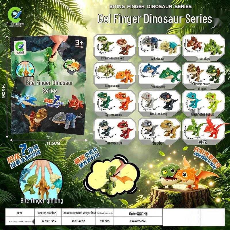 Movable Little Dinosaur Toy - Finger-Biting Mini Model for Kids (Blind Box)
