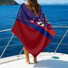 1pc Atletico Madrid Beach Towel with Custom Name, Beach/Swimming/Bath/Picnic/Camping Towel, Suitable for Seaside Beaches