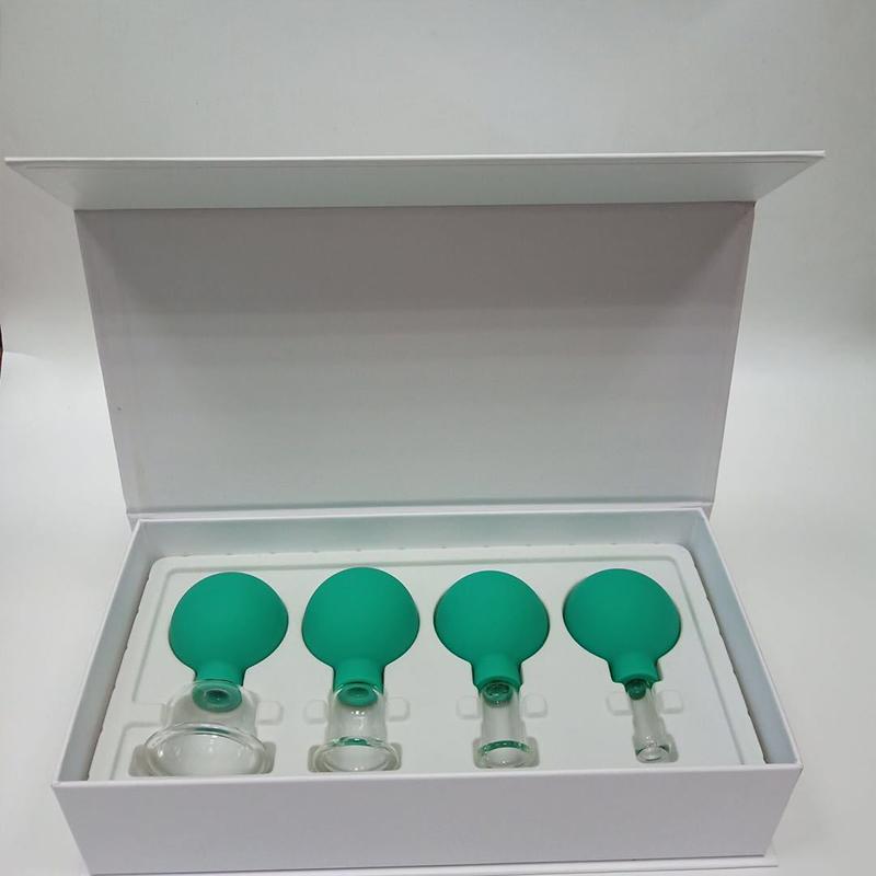 Rubber Massage Body Cups Glass Vacuum Cupping Anti Cellulite Suction Cup Massager for Face Facial Skin Lifting Tools
