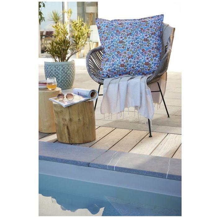 Housse de coussin DANAÉ 60 x 60 cm – déperlante et anti-UV