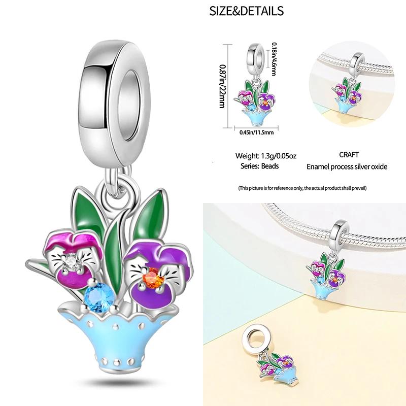 copper Classic Purple Retro Heart Shape Lotus Angel Pattern Charm Bead Charms Bead Charms Compatible With Necklaces Bracelets Pendant Do It Yourself J