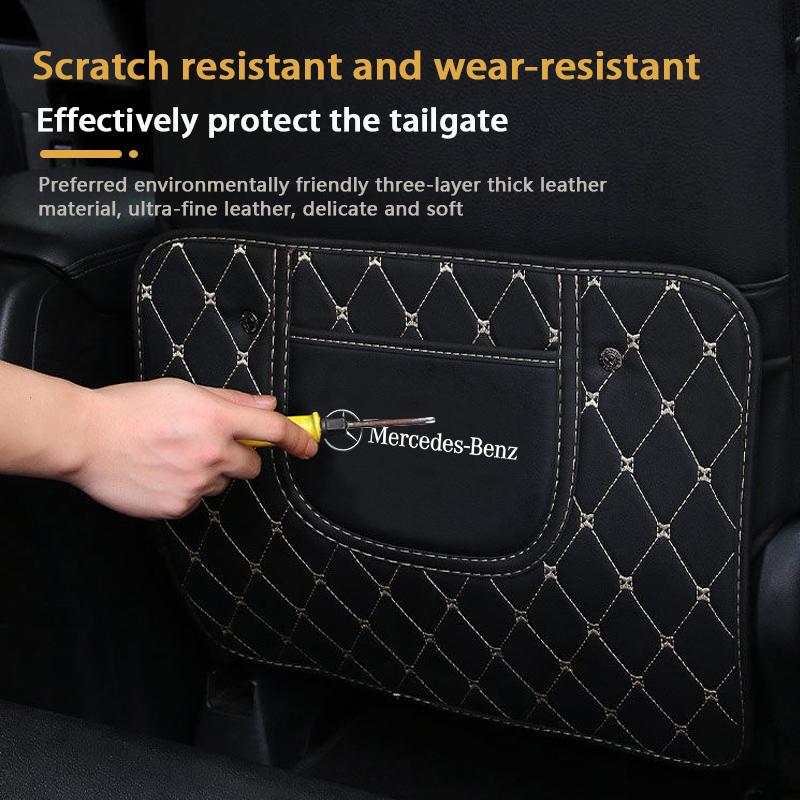 VFO1   Car Seat Back Anti Kick Mats Seatback Pad Protectors Cover Leather Interior For Mercedes Benz AMG A/B/C/E/S Class W203 W211 W212