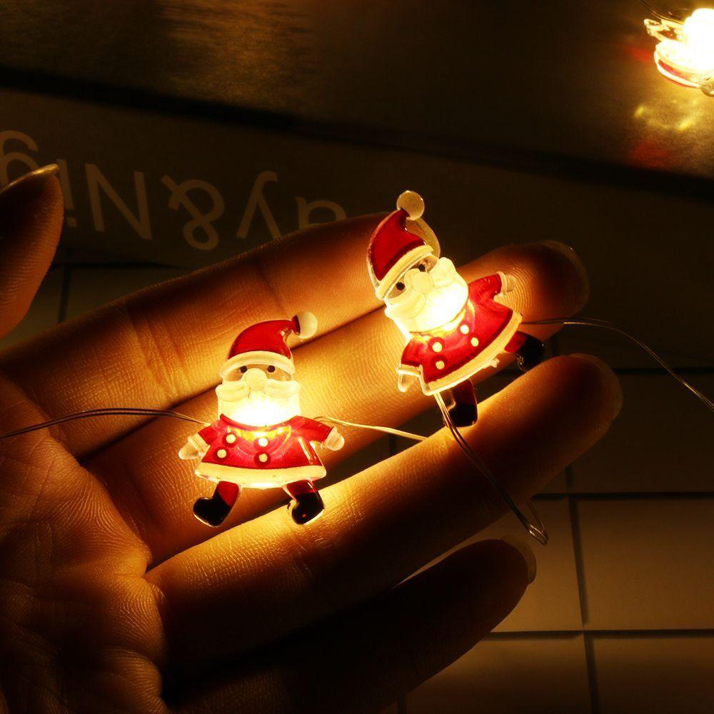 Elk Xmas LED Light String Santa Claus Christmas Lamp Gift Christmas Fairy Lights  New Year