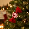 CandyShaped Christmas Ornament Festive Velvet Candy Easy to Hang Ornaments for Party