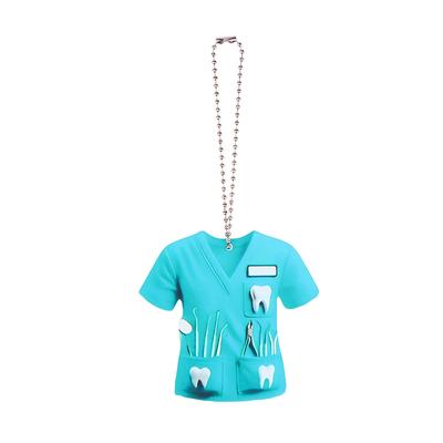 Chic Dentist Costume Pendant Keychain,Doctor Themed 2D Flat Acrylic Ornament Charm,Hanging Decoration For Car,Bags,Festive,Gift