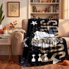 SANTOS Custom Flannel Blankets Soft Warm Cozy Throws for Home Decor Holiday Gifts